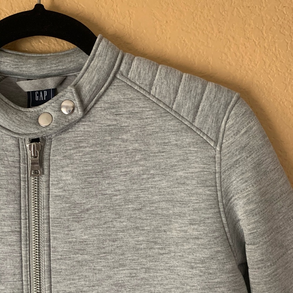Gap Gray Biker Jacket - Medium - New Without Tags - image 2